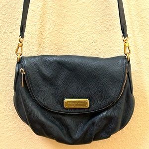 Black leather Marc Jacobs cross body bag